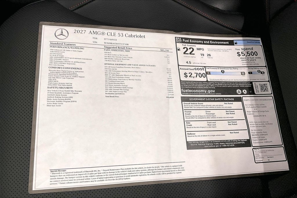 New 2027 Mercedes-Benz CLE 53 AMG 4MATIC Cabriolet image 13