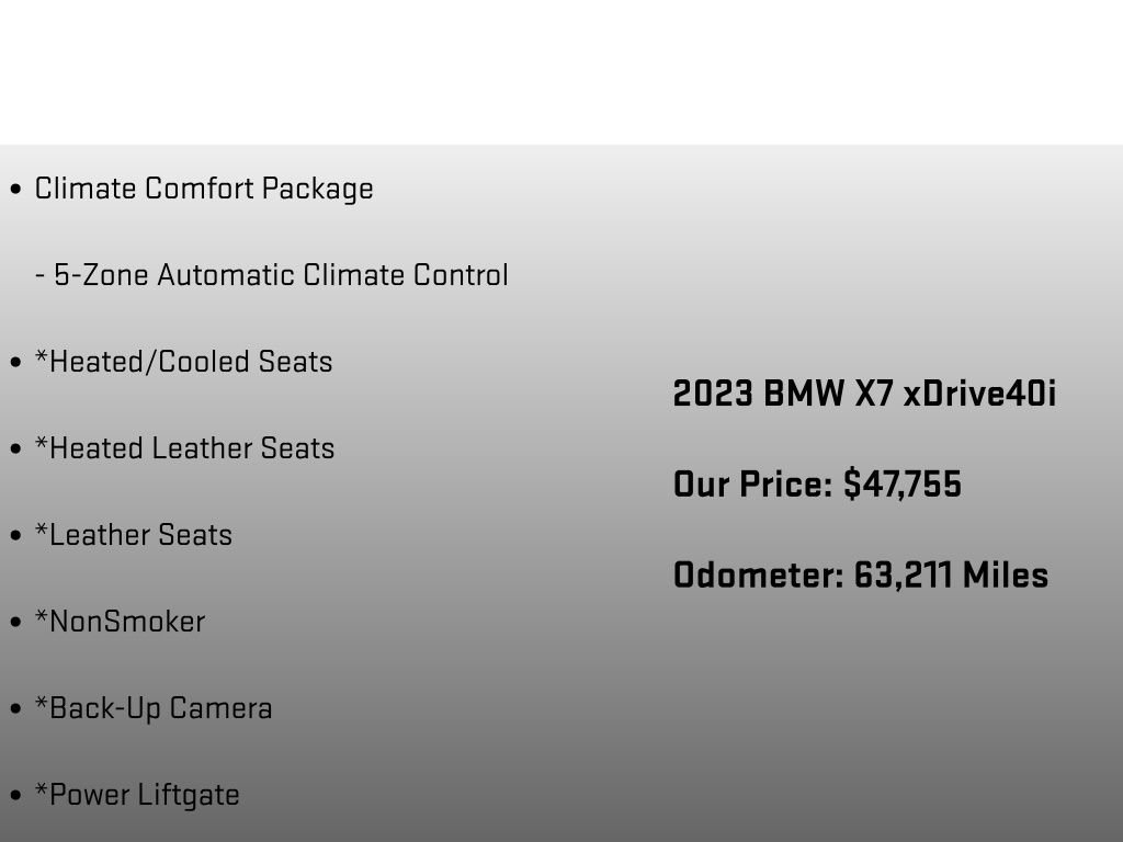 Used 2023 BMW X7 xDrive40i w/ Climate Comfort Package AWD/4WD image 12