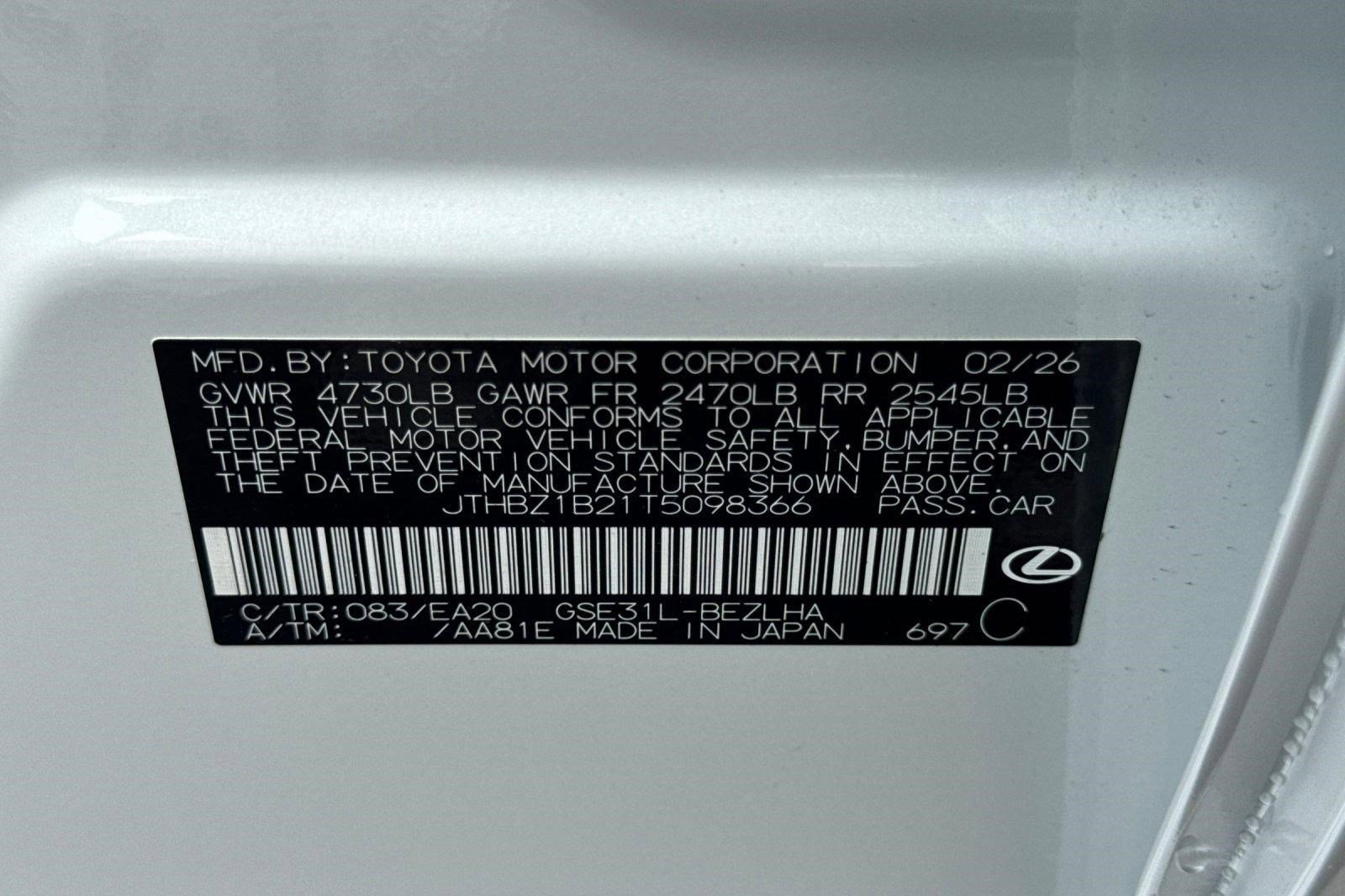 New 2026 Lexus IS 350 F Sport RWD image 21