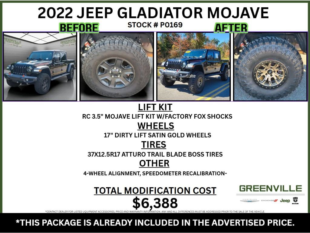 Used 2022 Jeep Gladiator Mojave w/ LED Lighting Group image 3