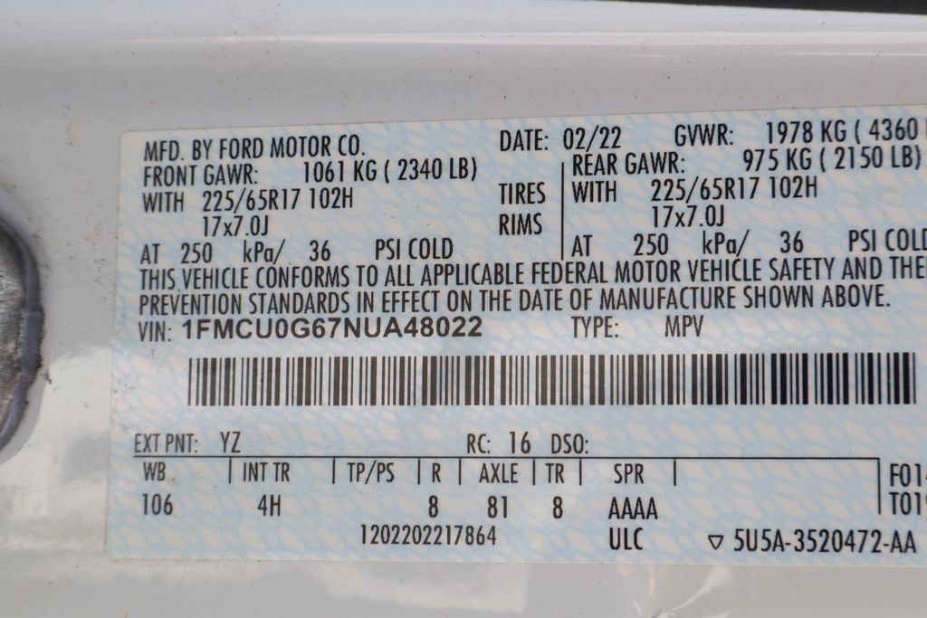 Used 2022 Ford Escape SE image 31