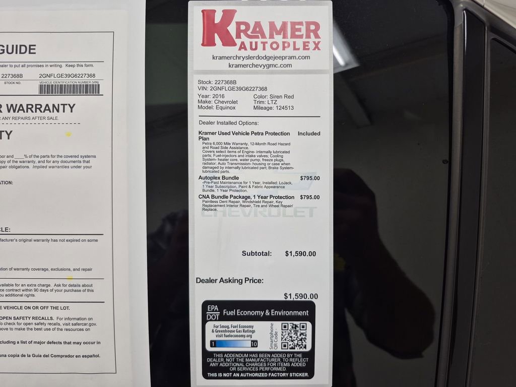 Certified 2016 Chevrolet Equinox LTZ w/ Enhanced Convenience Package image 35