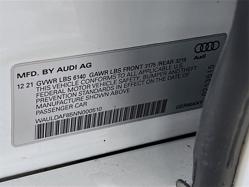 Used 2022 Audi A8 L 3.0T w/ Executive Package image 34