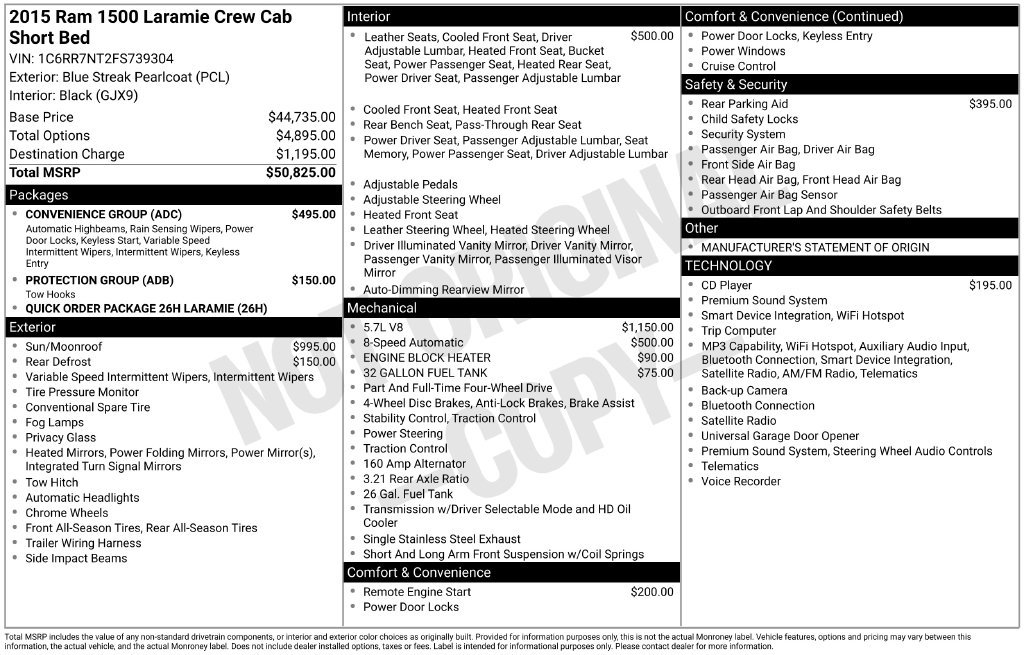 Used 2015 RAM 1500 Laramie w/ Convenience Group AWD/4WD image 46