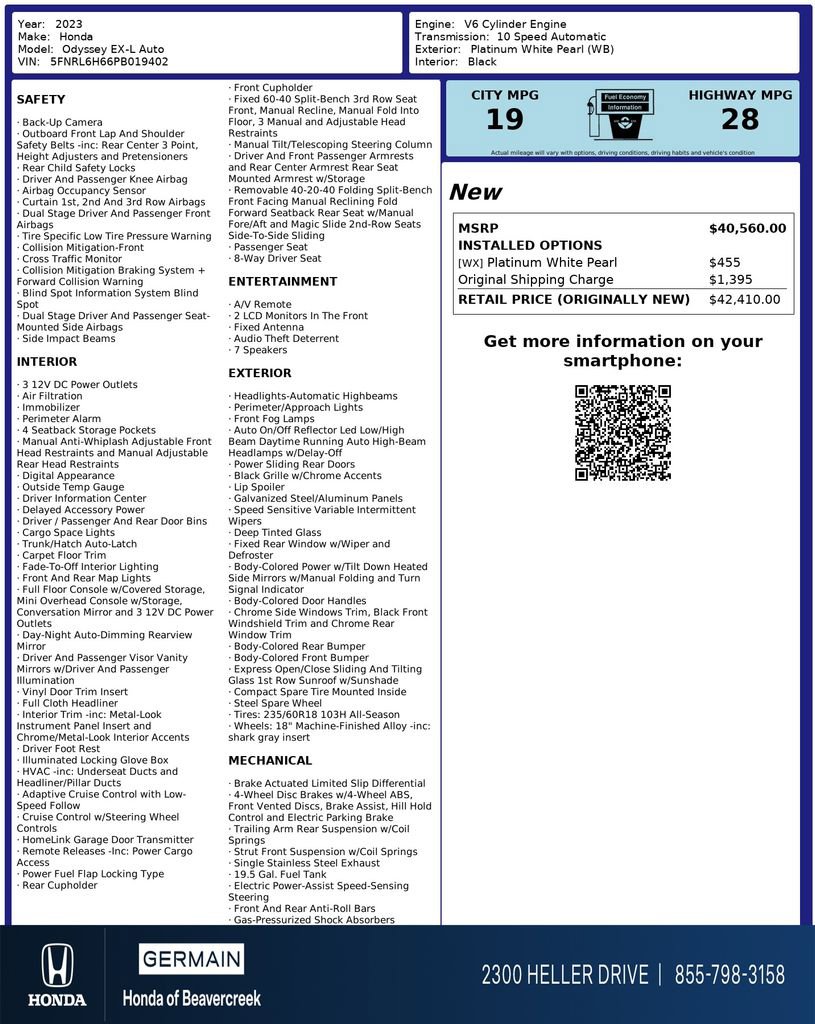 Used 2023 Honda Odyssey EX-L image 36