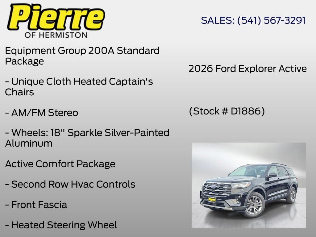 New 2026 Ford Explorer Active w/ Active Comfort Package AWD/4WD image 6
