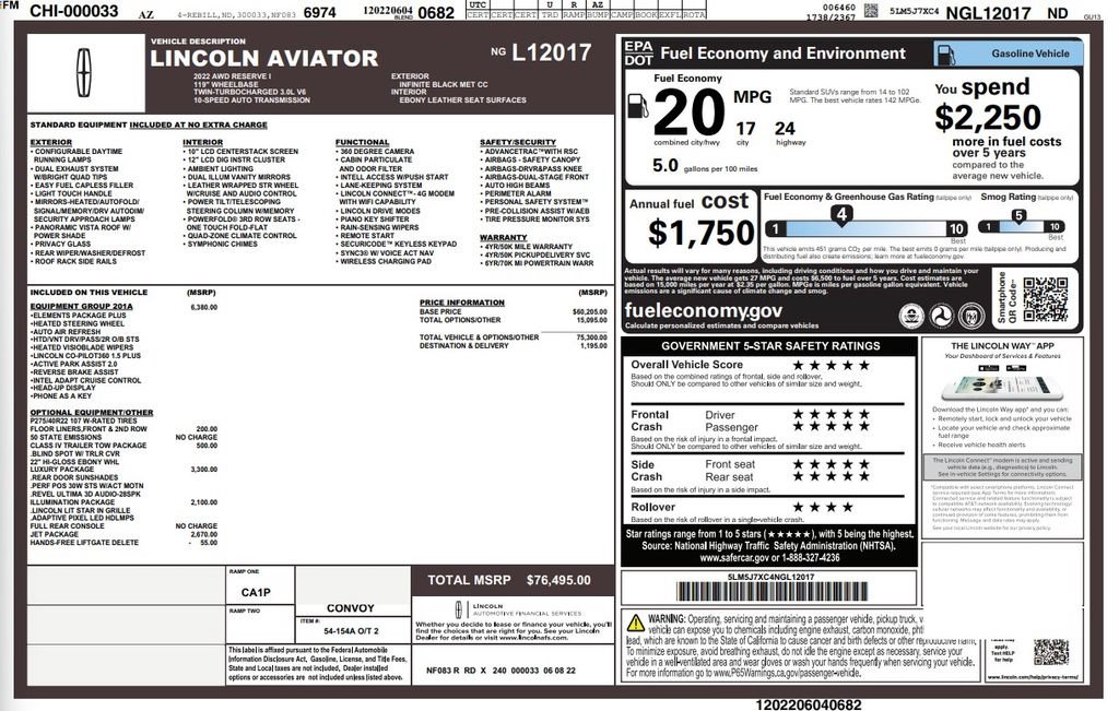 Used 2022 Lincoln Aviator Reserve w/ Equipment Group 201A AWD/4WD image 4