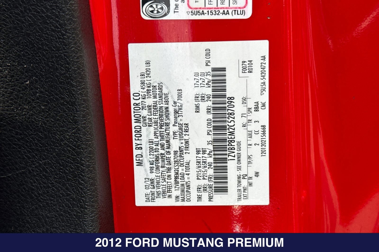 Used 2012 Ford Mustang Premium RWD image 26