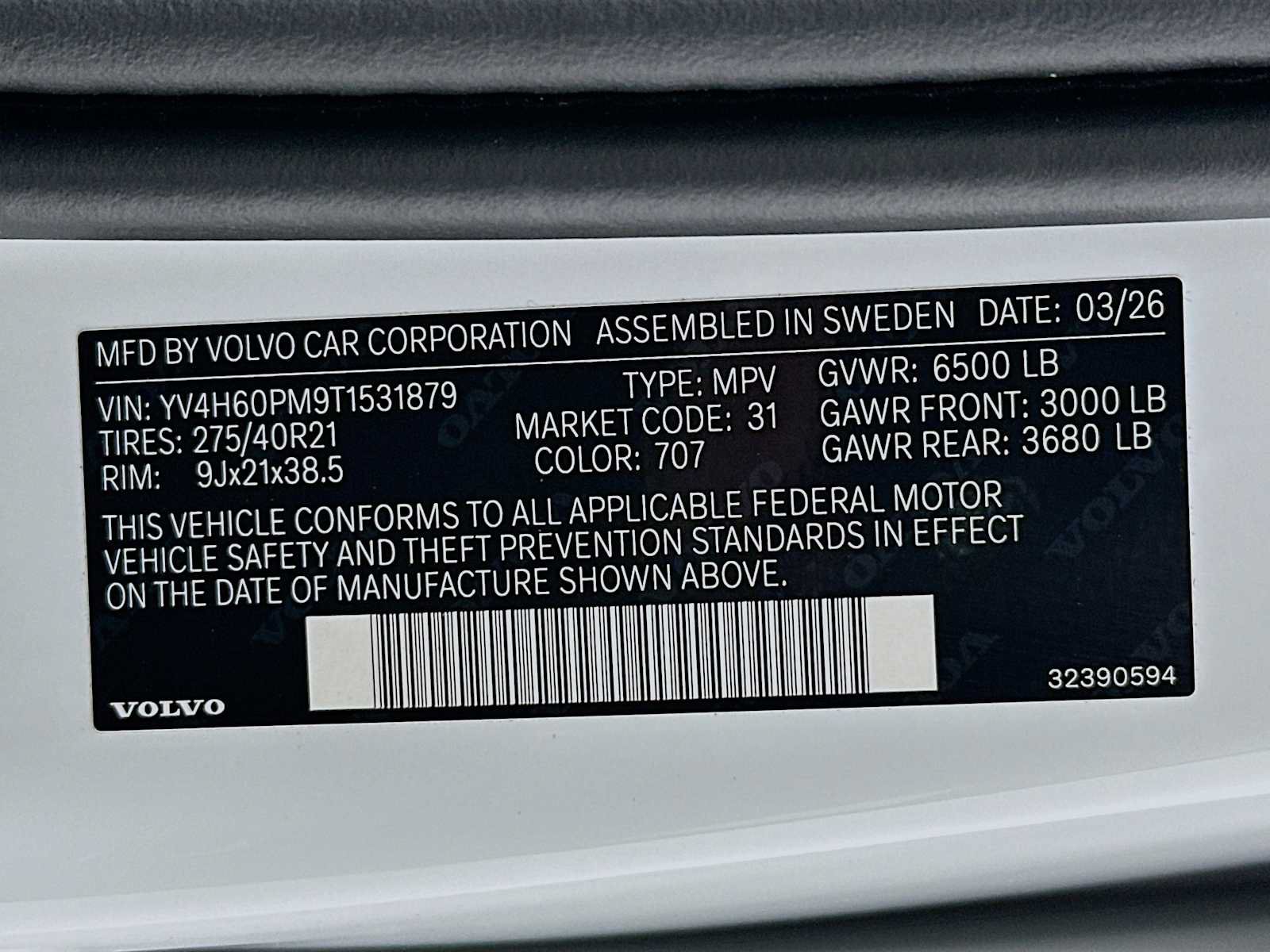 New 2026 Volvo XC90 T8 Ultra w/ Protection Package Premier AWD/4WD image 31