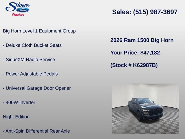 Used 2026 RAM 1500 Big Horn w/ Night Edition AWD/4WD image 28