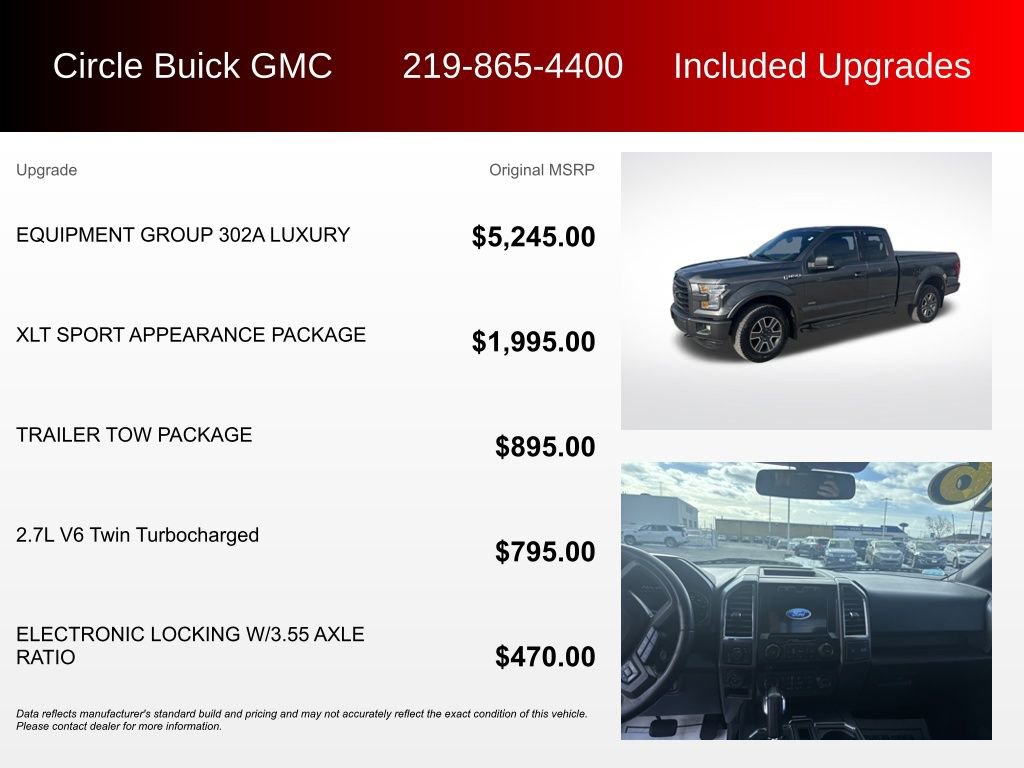 Used 2016 Ford F150 XLT w/ Equipment Group 302A Luxury image 3