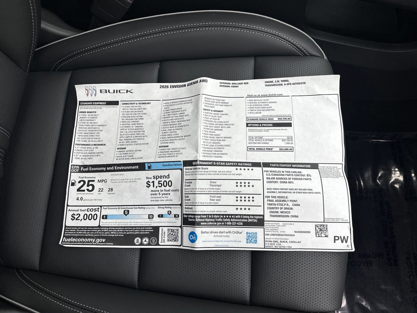 Used 2026 Buick Envision Avenir AWD/4WD image 39
