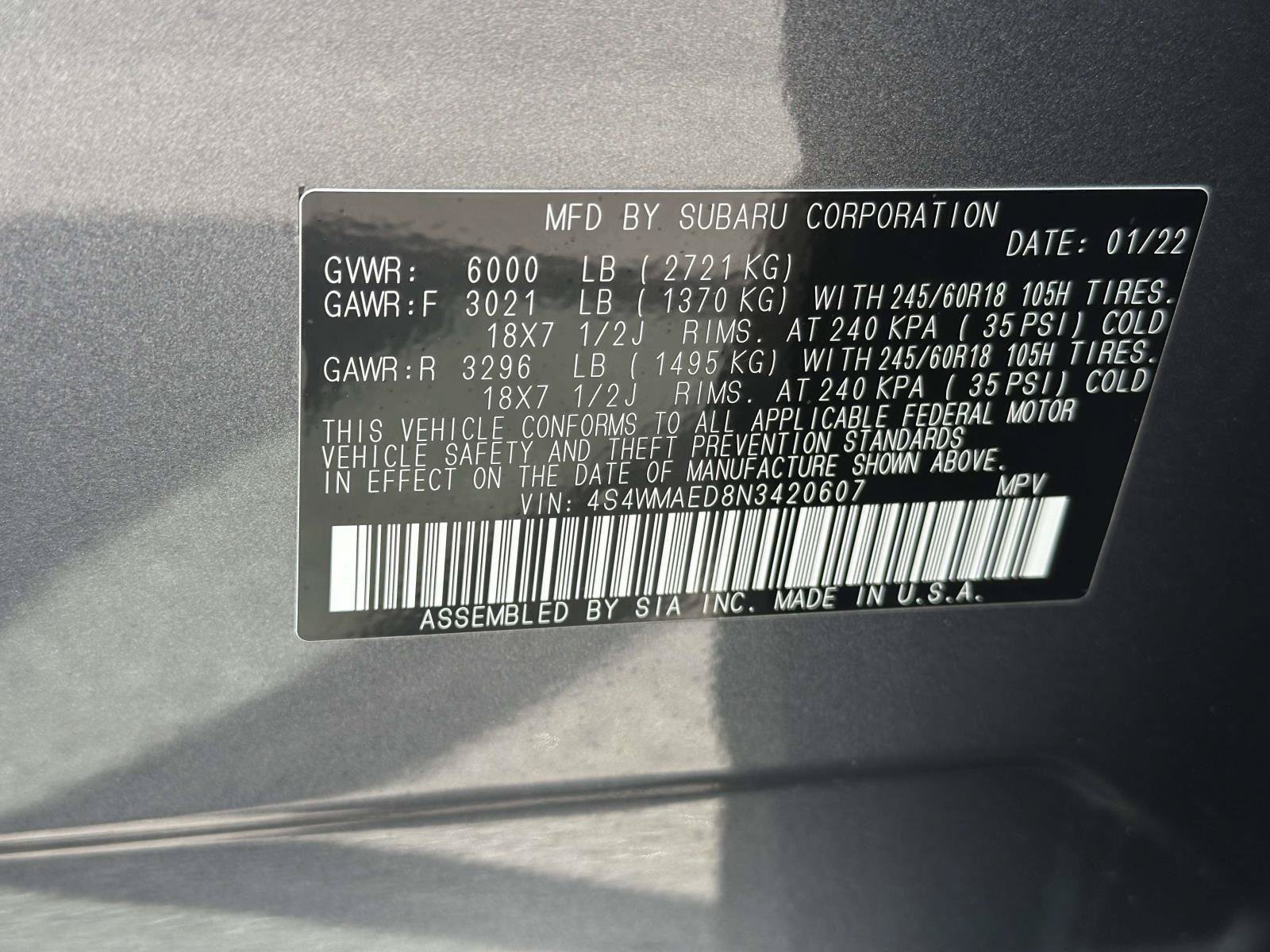 Used 2022 Subaru Ascent Premium w/ Convenience Package AWD/4WD image 29