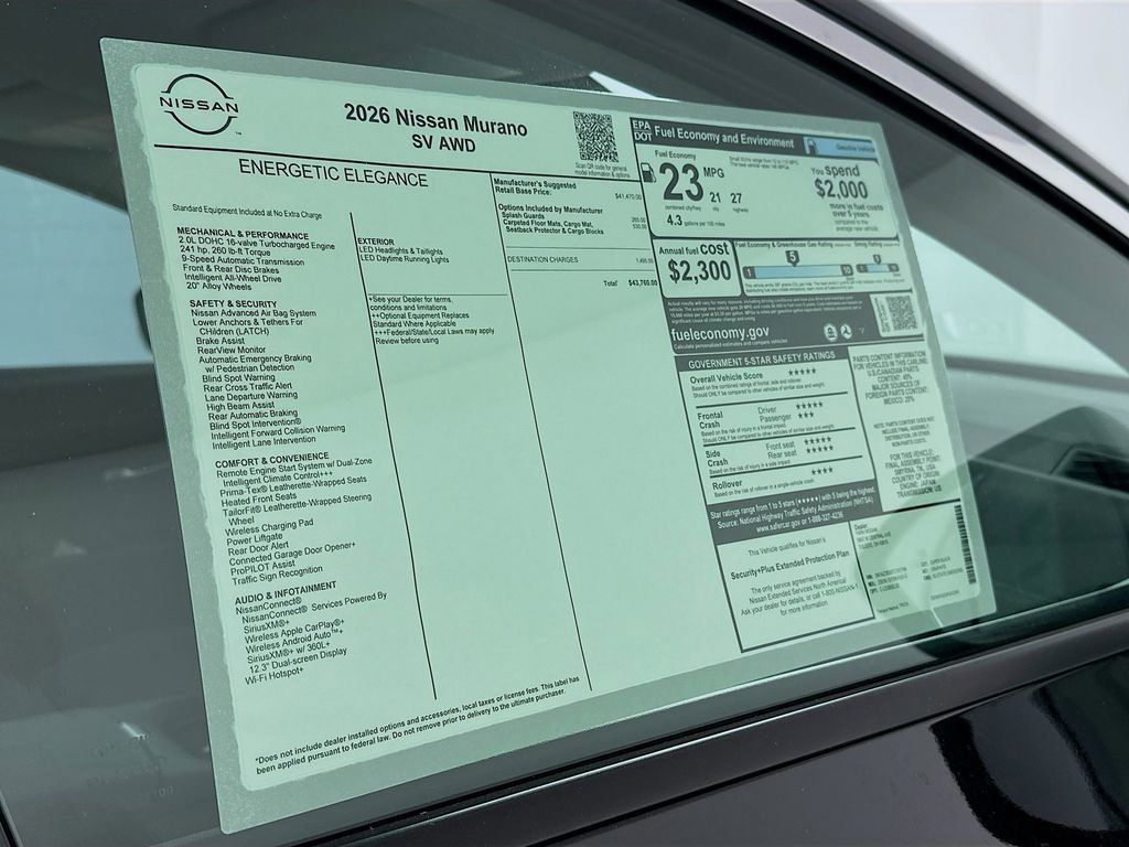 New 2026 Nissan Murano SV image 12