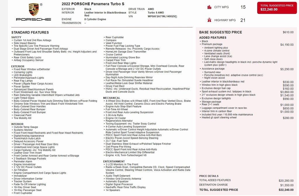 Used 2022 Porsche Panamera Turbo S image 24