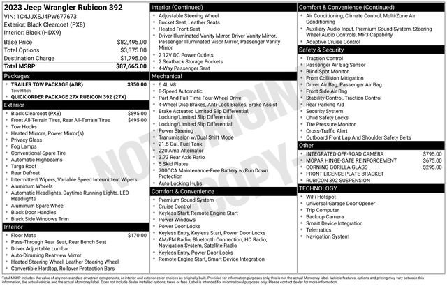 Used 2023 Jeep Wrangler Unlimited Rubicon 392 w/ Trailer Tow Package AWD/4WD image 5