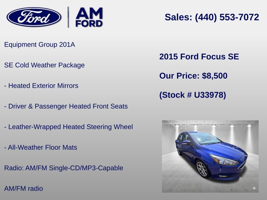 Used 2015 Ford Focus SE w/ Equipment Group 201A FWD image 6