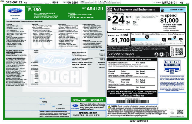 Used 2021 Ford F150 Lariat w/ Equipment Group 502A High AWD/4WD image 5