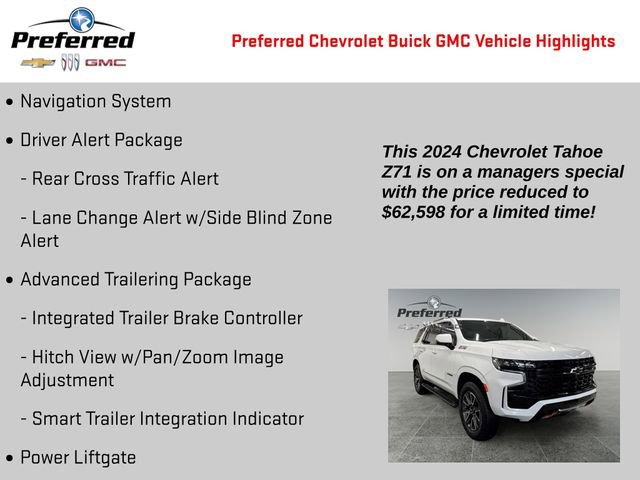 Certified 2024 Chevrolet Tahoe Z71 w/ Luxury Package image 2