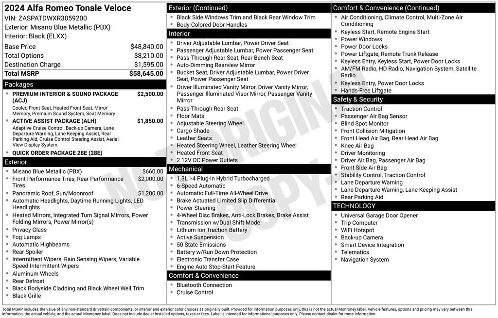 Used 2024 Alfa Romeo Tonale Veloce image 17