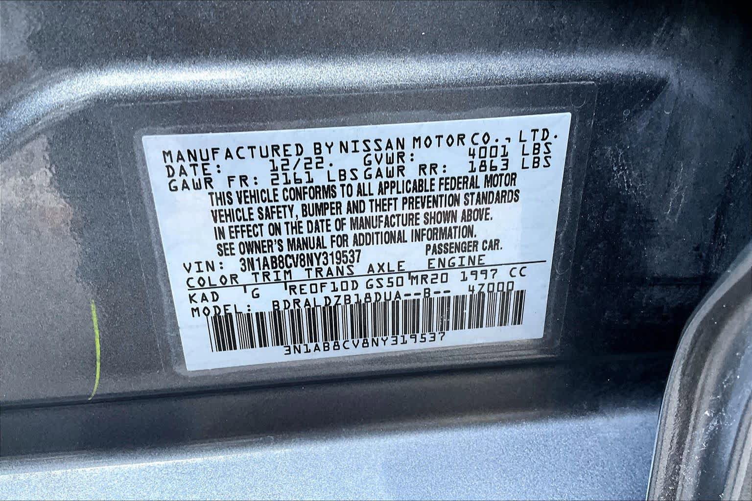 Certified 2022 Nissan Sentra SV w/ All-Weather Package FWD image 33