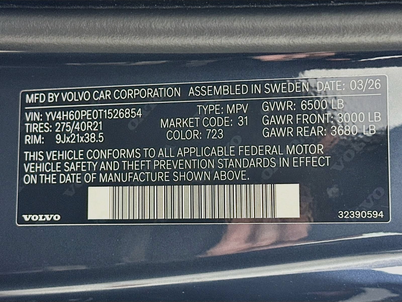New 2026 Volvo XC90 T8 Plus w/ Protection Package Premier AWD/4WD image 48