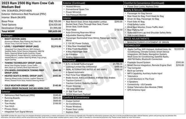 Used 2023 RAM 2500 Big Horn w/ Night Edition image 35