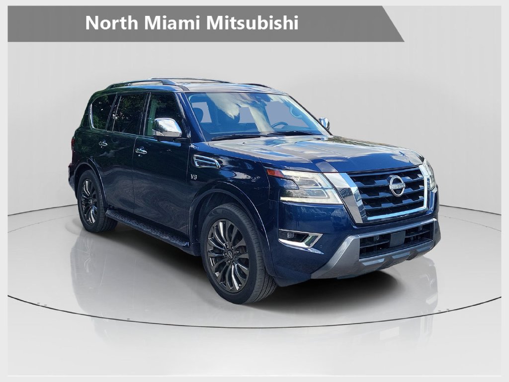 Used 2021 Nissan Armada Platinum w/ Captain's Chairs Package RWD image 1