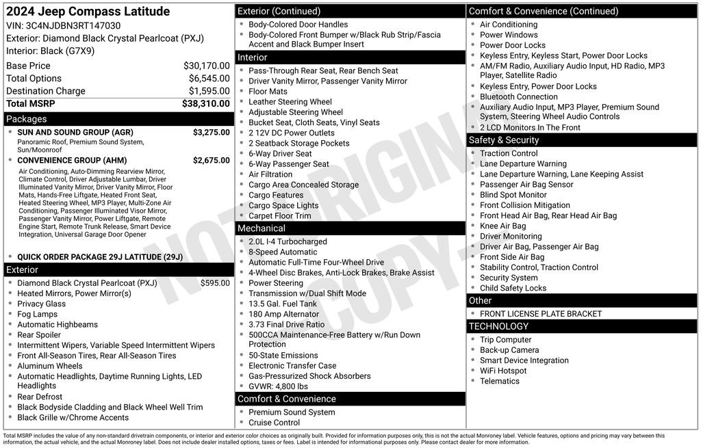 Used 2024 Jeep Compass Latitude w/ Sun and Sound Group image 3