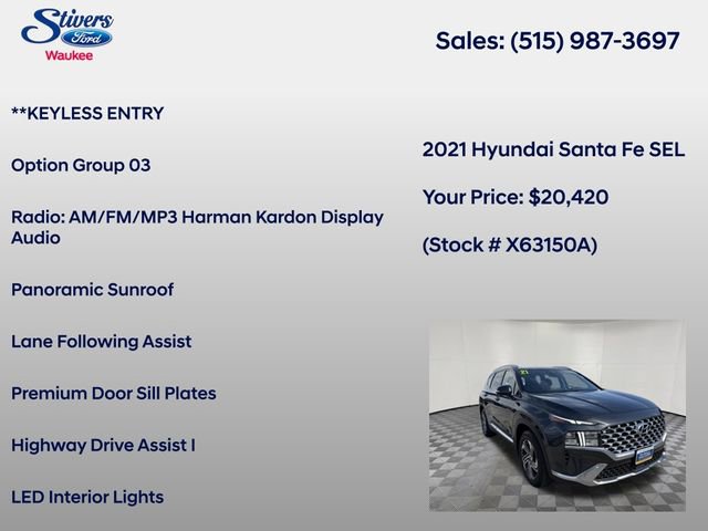 Used 2021 Hyundai Santa Fe SEL w/ Convenience + Premium Package image 15