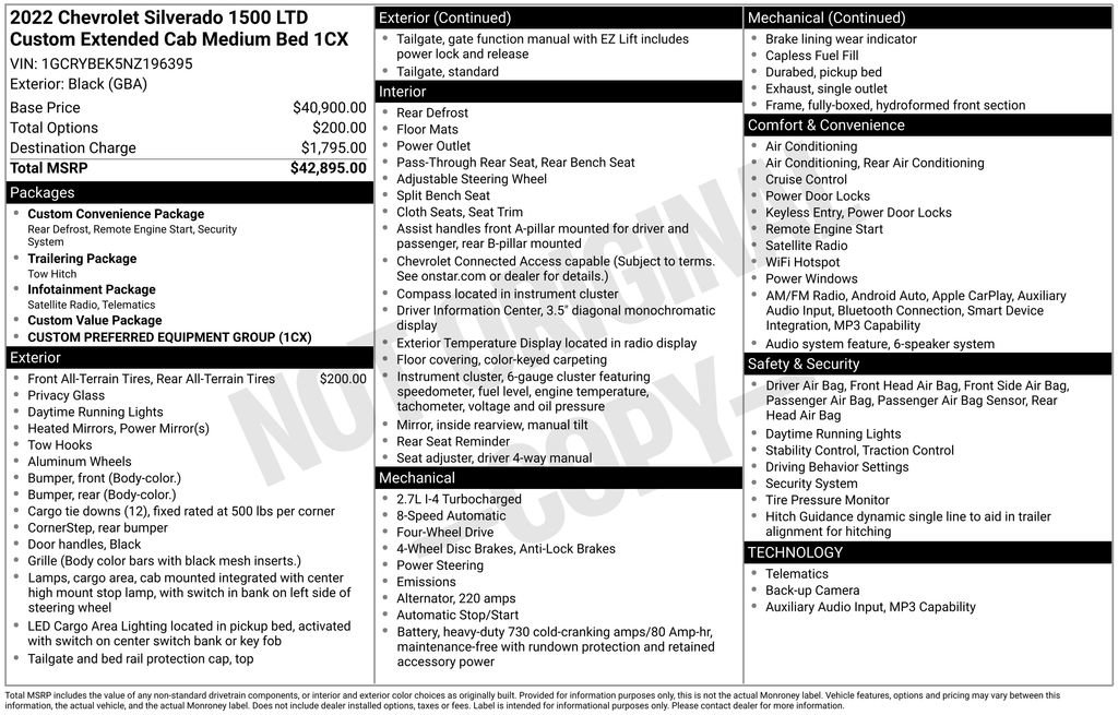 Used 2022 Chevrolet Silverado 1500 Custom image 2