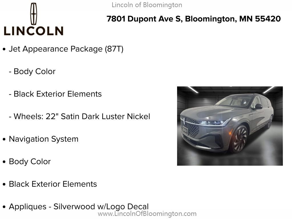 New 2024 Lincoln Nautilus Black Label w/ Jet Appearance Package (87T) image 9