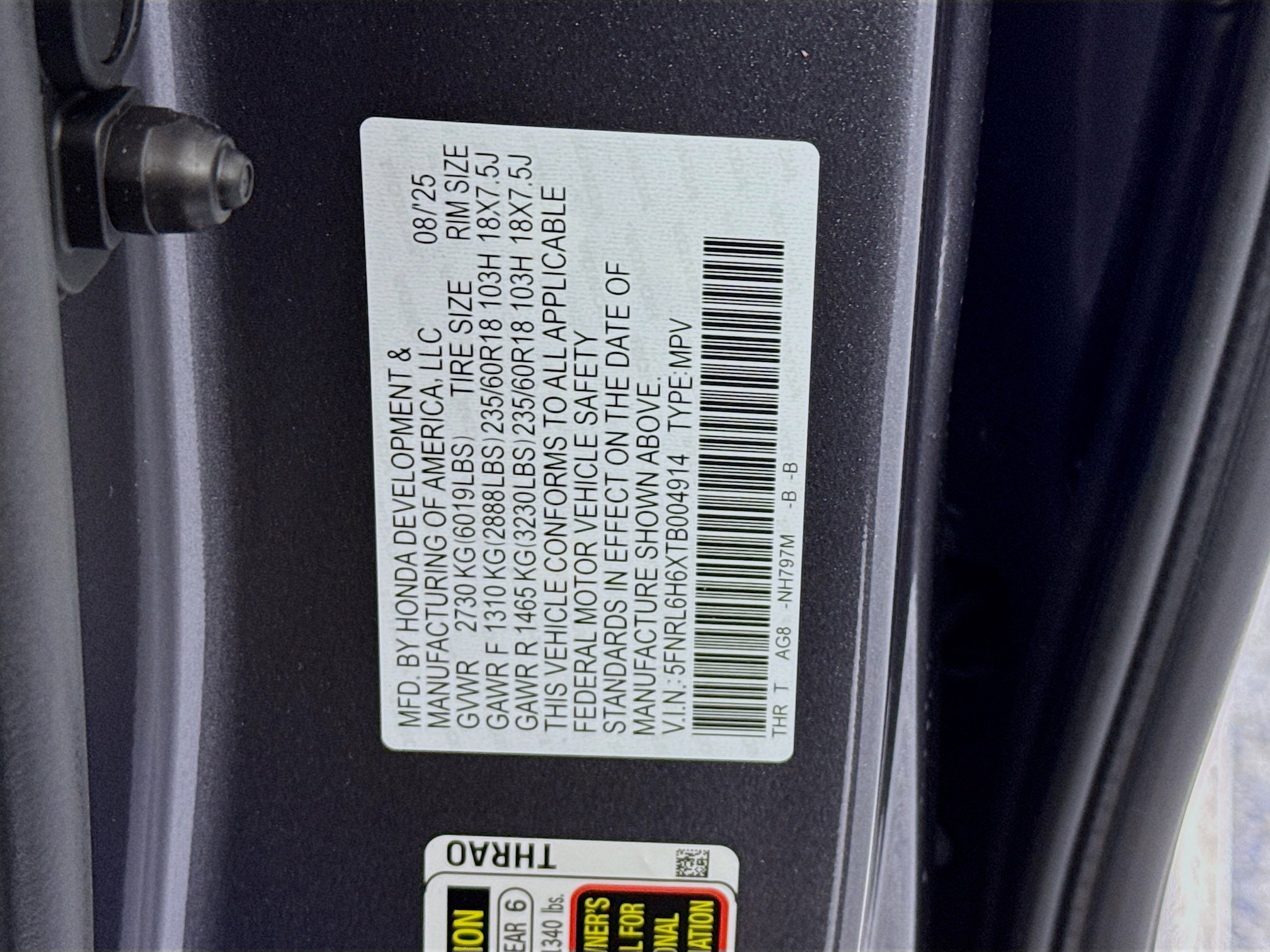 New 2026 Honda Odyssey EX-L image 33