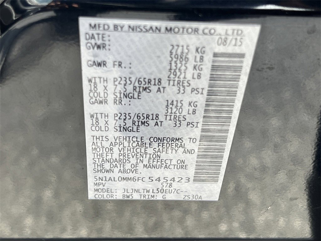 Used 2015 INFINITI QX60 AWD w/ Premium Package image 33