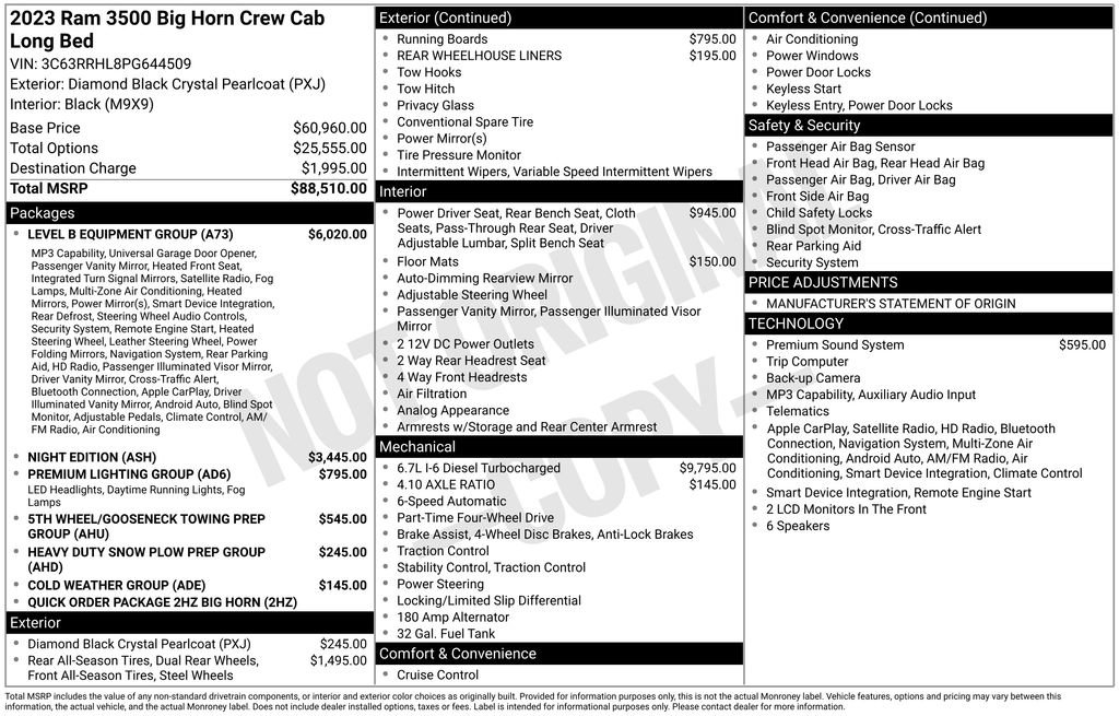 Used 2023 RAM 3500 Big Horn w/ Level B Equipment Group AWD/4WD image 4