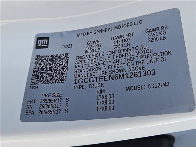 Used 2021 Chevrolet Colorado ZR2 w/ Colorado ZR2 Bison Edition AWD/4WD image 29