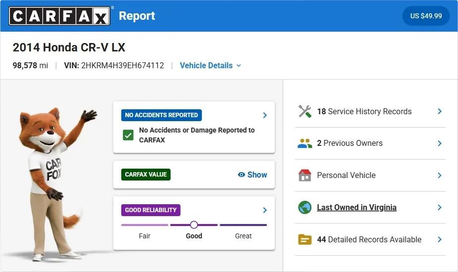 Used 2014 Honda CR-V LX image 3