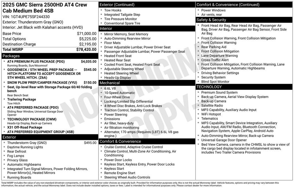 Used 2025 GMC Sierra 2500 AT4 w/ AT4 Premium Plus Package AWD/4WD image 2