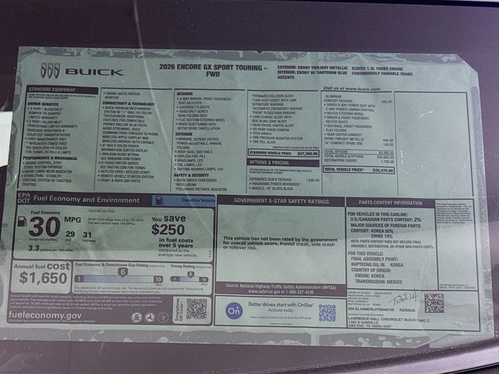New 2026 Buick Encore GX Sport Touring w/ Comfort Package image 19