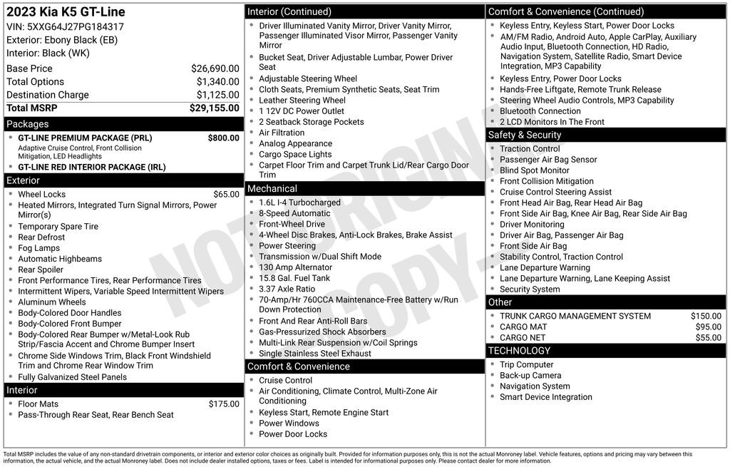 Used 2023 Kia K5 GT-Line w/ GT-Line Premium Package image 37