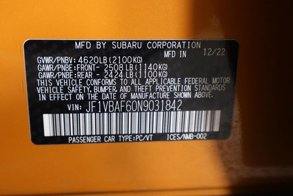 Used 2022 Subaru WRX Premium AWD/4WD image 33