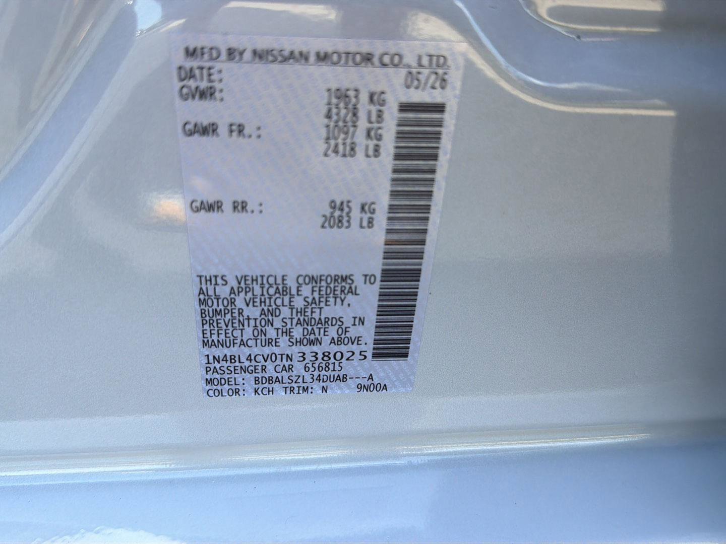 New 2026 Nissan Altima 2.5 SR w/ SR Premium Package FWD image 36