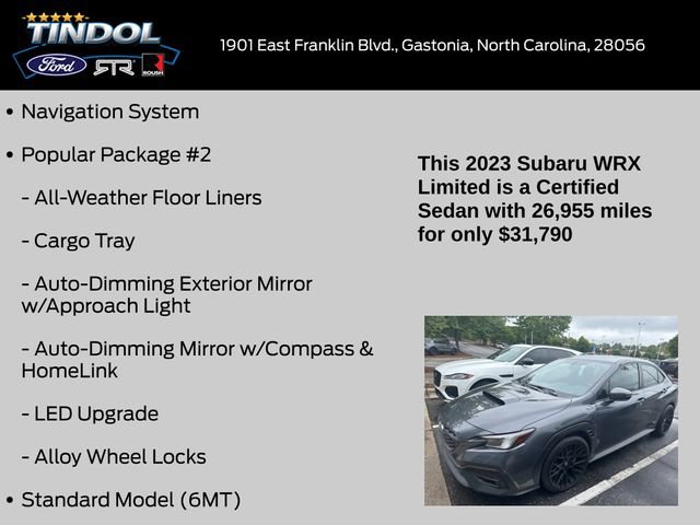 Used 2023 Subaru WRX Limited w/ Popular Package #2 AWD/4WD image 11
