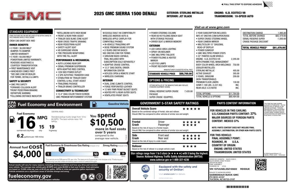 Used 2025 GMC Sierra 1500 Denali AWD/4WD image 4