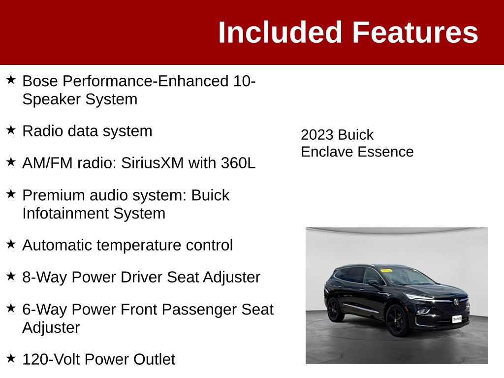 Used 2023 Buick Enclave Essence w/ Experience Buick Package AWD/4WD image 4