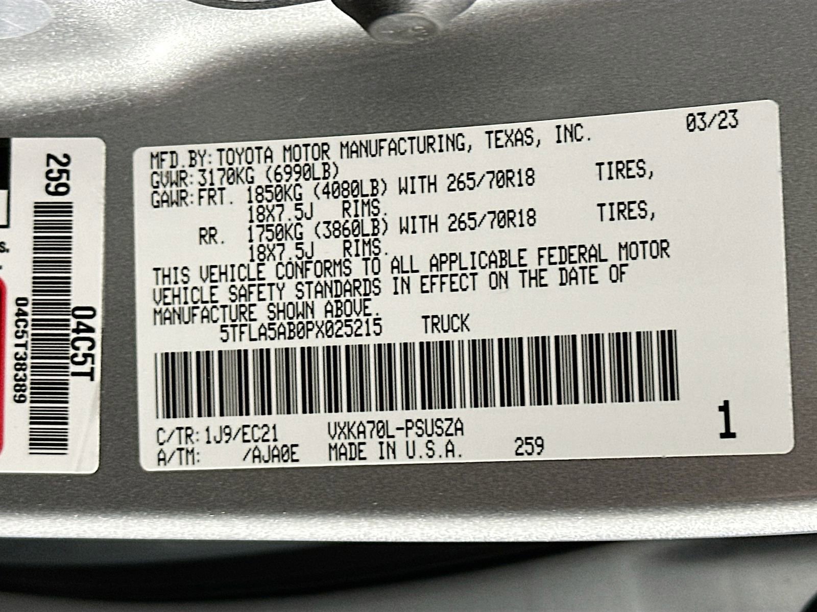 Used 2023 Toyota Tundra SR5 w/ SR5 Premium Package RWD image 32