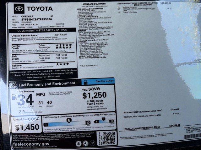 New 2026 Toyota Corolla SE FWD image 23