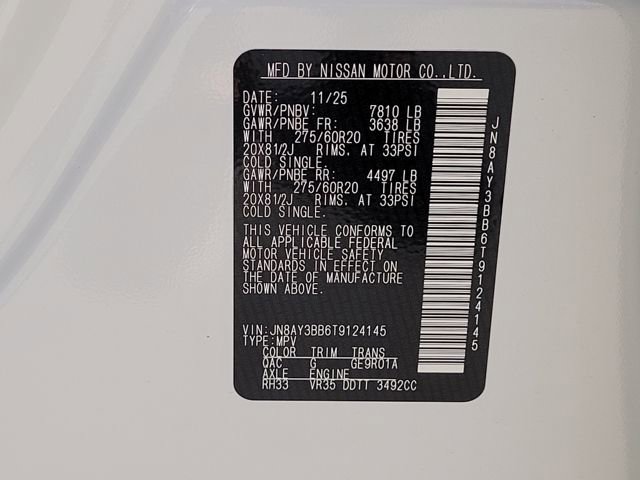 New 2026 Nissan Armada SL w/ Captain's Chari Seat Package image 12