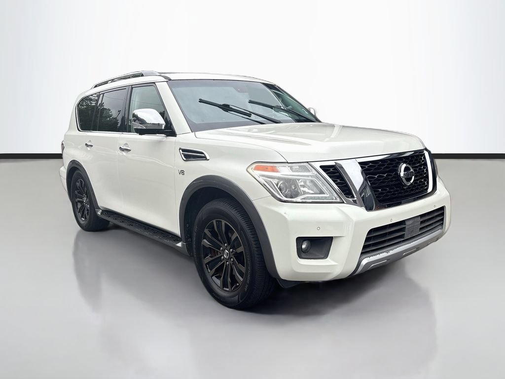 Used 2017 Nissan Armada Platinum w/ Captain Seat Package AWD/4WD video 1