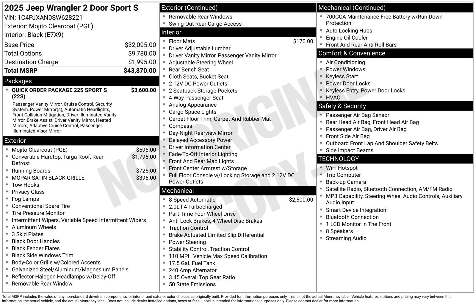Used 2025 Jeep Wrangler Sport AWD/4WD image 25